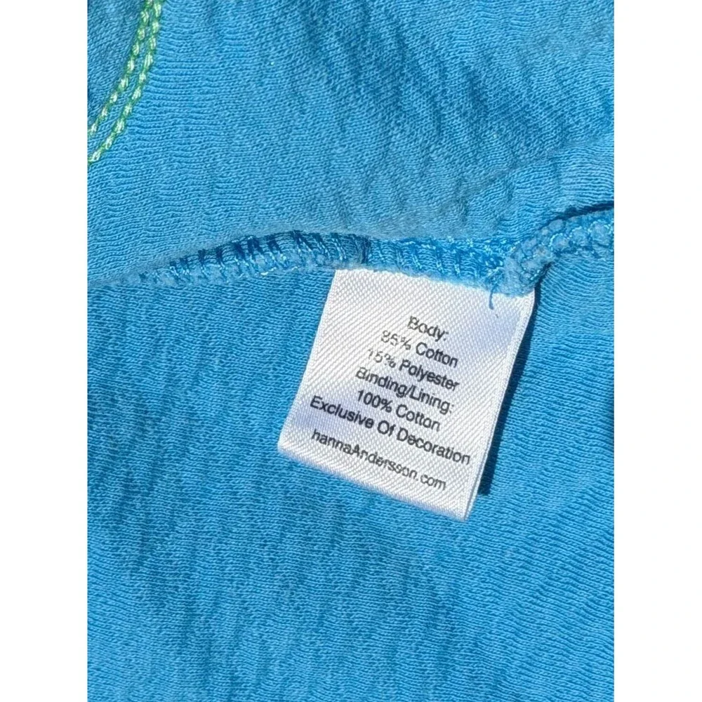 Hanna Andersson Quilted Blue Hoodie Jacket 2T Dog Appliqué Scandinavian Playwear